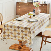 Oubonun Floral Cloth Tablecloths for Rectangle Tables ,Lattice Yellow