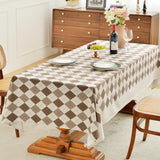Oubonun Floral Cloth Tablecloths for Rectangle Tables ,Lattice Coffee