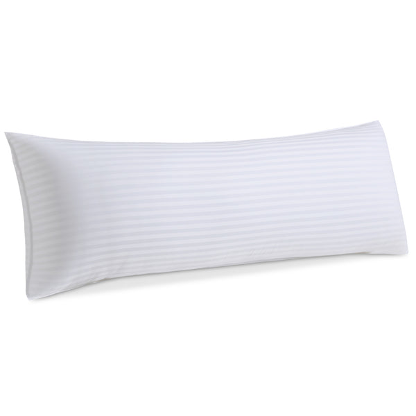 Premium Cotton Body Pillow (Striped White)