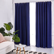 Leeden Blackout Window Curtains - Thermal Insulated, Energy Efficient Window Curtains, Room Darkening, 52" x 84", 2-Panel Set, Navy Blue