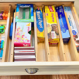 LEEDEN Drawer Dividers, 8 Pack Expandable Drawer Organizer, Foldable Closet Organizers and Storage, Drawer Dividers for Kitchen, Bedroom, Bathroom, Dresser and Office
