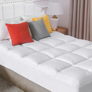 Atarashi 3 Inch Thick Mattress Topper Queen,400TC Pillow Top Mattress Topper,Soft Cotton Mattress Pad Cover,Breathable & Plush Down Alternative Fill,Fit to 8”-21” Mattress，White