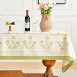 Oubonun Floral Cloth Tablecloths for Rectangle Tables ,Green