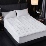 Leeden Mattress Pad Queen Size, Cooling and Breathable Stretches up 8-21" Deep Pocket, Bamboo Charcoal Infused, White