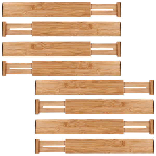 LEEDEN Drawer Dividers, 8 Pack Expandable Drawer Organizer, Foldable Closet Organizers and Storage, Drawer Dividers for Kitchen, Bedroom, Bathroom, Dresser and Office