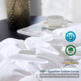 Leeden White Down Alternative Comforter Queen All Season Quilted Bed Comforter Lightweight Duvet Insert with Corner Tabs for Winter Soft and Machine Washable (Queen White)