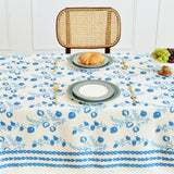 Oubonun Floral Cloth Tablecloths for Rectangle Tables, Blue