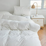 Leeden Luxury Quilt Covers - Ultra-Soft Microfiber Bedding Set, Breathable & Wrinkle-Free, White Queen Sizes