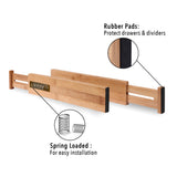LEEDEN Drawer Dividers, 8 Pack Expandable Drawer Organizer, Foldable Closet Organizers and Storage, Drawer Dividers for Kitchen, Bedroom, Bathroom, Dresser and Office