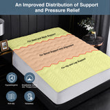 Leeden Mattress Pad Queen Size, Cooling and Breathable Stretches up 8-21" Deep Pocket, Bamboo Charcoal Infused, White