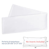 Leeden 100% Cotton Body Pillow Cover, 800 Thread Count 21x54 Soft Breathable Long Body Pillow Pillowcase, White