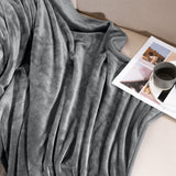 Leeden Ultra Soft Fleece Blanket Throw/Travel Size All Season Flannel Microfiber Throw Blankets for Couch Sofa Bed Thick Warm Fuzzy Plush Anti-Static Lightweight (Dark Grey,50"x 61")