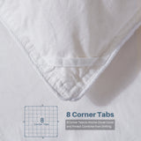Leeden White Down Alternative Comforter Queen All Season Quilted Bed Comforter Lightweight Duvet Insert with Corner Tabs for Winter Soft and Machine Washable (Queen White)