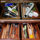 LEEDEN Drawer Dividers, 8 Pack Expandable Drawer Organizer, Foldable Closet Organizers and Storage, Drawer Dividers for Kitchen, Bedroom, Bathroom, Dresser and Office