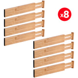 LEEDEN Drawer Dividers, 8 Pack Expandable Drawer Organizer, Foldable Closet Organizers and Storage, Drawer Dividers for Kitchen, Bedroom, Bathroom, Dresser and Office