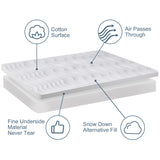 Leeden Mattress Pad Queen Size, Cooling and Breathable Stretches up 8-21" Deep Pocket, Bamboo Charcoal Infused, White