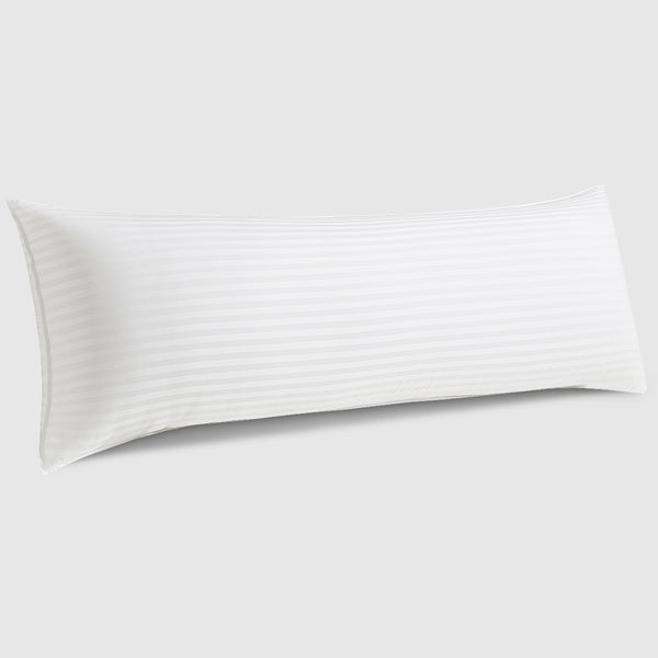 Premium Cotton Body Pillow (Striped White)