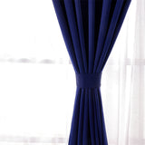 Leeden Blackout Window Curtains - Thermal Insulated, Energy Efficient Window Curtains, Room Darkening, 52" x 84", 2-Panel Set, Navy Blue