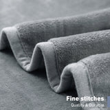Leeden Ultra Soft Fleece Blanket Throw/Travel Size All Season Flannel Microfiber Throw Blankets for Couch Sofa Bed Thick Warm Fuzzy Plush Anti-Static Lightweight (Dark Grey,50"x 61")